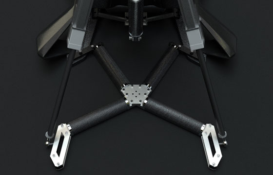 P47 actuator base with carbon X-frame